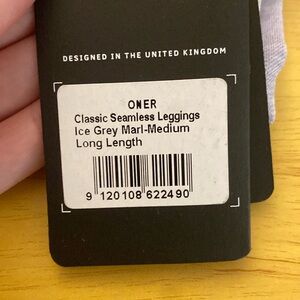 Oner active Classic seamless leggings- Ice grey marl medium long length